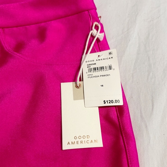 Good American Compression Shine Leggings in Fuchsia Pink *NWT* - Picture 6 of 8
